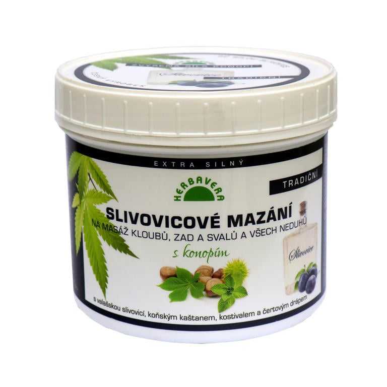 Slivovicové mazanie s konopou 500 ml