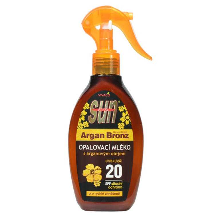 Arganové opaľovacie mlieko SPF 20 200 ml