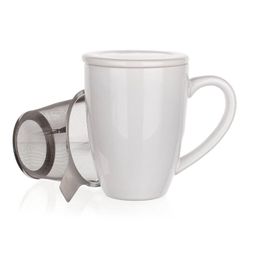 Banquet Keramický hrnček s viečkom a s nerezovým sitkom BONNET 350 ml - galéria #3