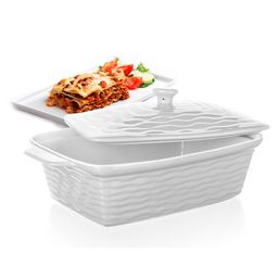 Forma zapekacia obdĺžniková s vekom CULINARIA White 28 x 18 cm - galéria #3