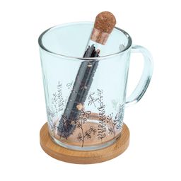 Sklenený hrnček s podtáckou a infuzérom LÚKA 420 ml - galéria #2