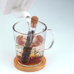 Sklenený hrnček s podtáckou a infuzérom LÚKA 420 ml - galéria #3