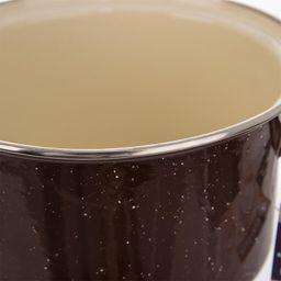 Smaltovaný hrniec s lemom a pokrievkou BROWN - galéria #2