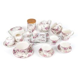 Keramická šálka na nôžke s tanierikom ROSE 220 ml - galéria #2