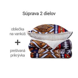Prešívaná baránková súprava AZTÉK 2 ks - galéria #1