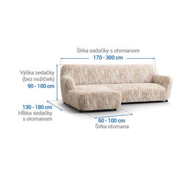 sedačka s otomanom vľavo (š. 170 - 300 cm) - galéria #6