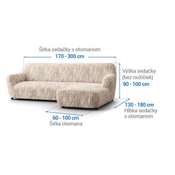 sedačka s otomanom vpravo (š. 170 - 300 cm) - galéria #5
