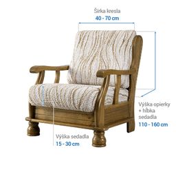 kreslo s drevenými rúčkami (š. 40 - 70 cm) - galéria #5