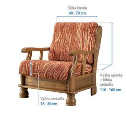 kreslo s drevenými rúčkami (š. 40 - 70 cm) - galéria #5