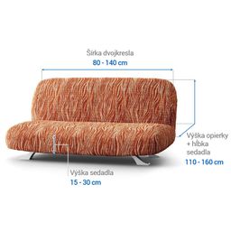 dvojkreslo s drevenými rúčkami (š. 80 - 140 cm) - galéria #5