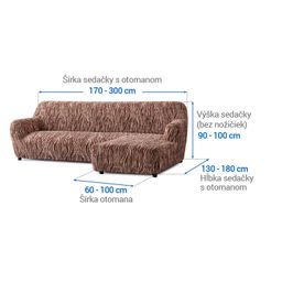 sedačka s otomanom vpravo (š. 170 - 300 cm) - galéria #5