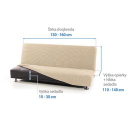 dvojkreslo s drevenými rúčkami (š. 130 - 160 cm) - galéria #5