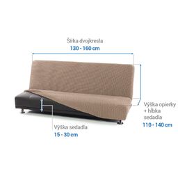 dvojkreslo s drevenými rúčkami (š. 130 - 160 cm) - galéria #5