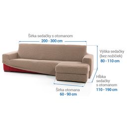 sedačka s otomanom vpravo (š. 200 - 300 cm) - galéria #5