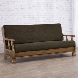trojkreslo s drevenými rúčkami (š. 160 - 200 cm) - galéria #1