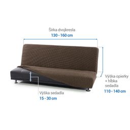 dvojkreslo s drevenými rúčkami (š. 130 - 160 cm) - galéria #5
