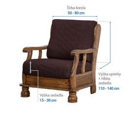 kreslo s drevenými rúčkami (š. 50 - 80 cm) - galéria #5