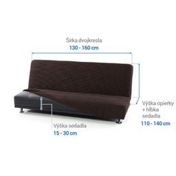 dvojkreslo s drevenými rúčkami (š. 130 - 160 cm) - galéria #5