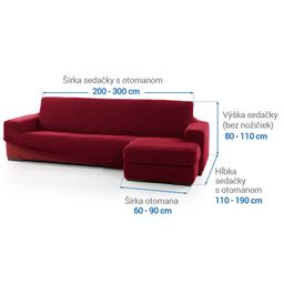 sedačka s otomanom vpravo (š. 200 - 300 cm) - galéria #5