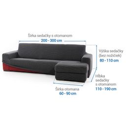 sedačka s otomanom vpravo (š. 200 - 300 cm) - galéria #5