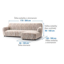 sedačka s otomanem vpravo (š. 170 - 300 cm) - galéria #5