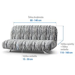 dvojkreslo s drevenými rúčkami (š. 80 -140 cm) - galéria #5