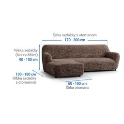 sedačka s otomanom vľavo (š. 170 - 300 cm) - galéria #5