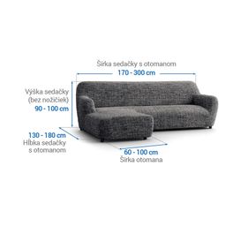 sedačka s otomanom vľavo (š. 170 - 300 cm) - galéria #5