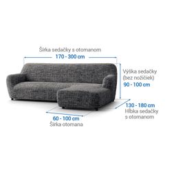sedačka s otomanom vpravo (š. 170 - 300 cm) - galéria #5