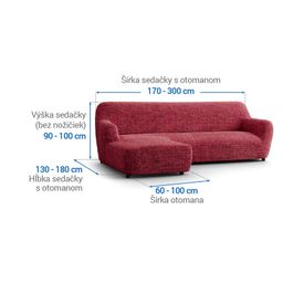sedačka s otomanom vľavo (š. 170 - 300 cm) - galéria #5