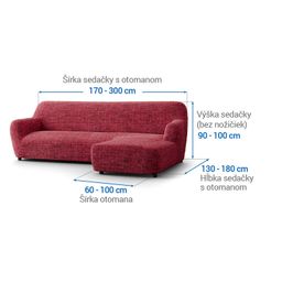 sedačka s otomanom vpravo (š. 170 - 300 cm) - galéria #5