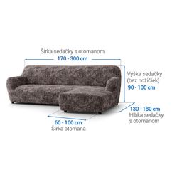 sedačka s otomanom vpravo (š. 170 - 300 cm) - galéria #5