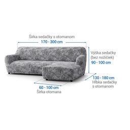 sedačka s otomanom vpravo (š. 170 - 300 cm) - galéria #5