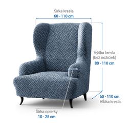 kreslo ušiak (š. 60 - 110 cm) - galéria #5