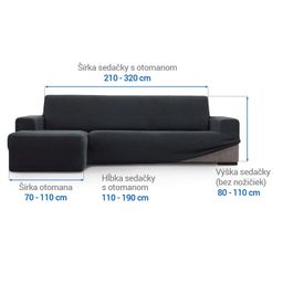 sedačka s otomanom vľavo (š. 210 - 320 cm) - galéria #5