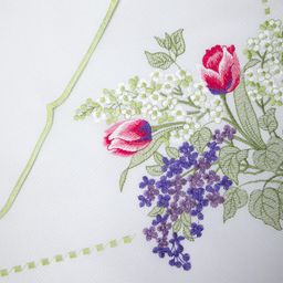 Stredový obrus s výšivkou TULIPÁN a ORGOVÁN 85 x 85 cm - galéria #2