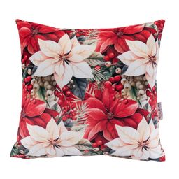 Sada 3 ks obliečok na vankúšiky RED POINSETTIA 45 x 45 cm - galéria #1