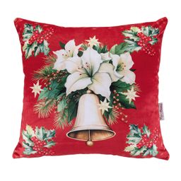 Sada 3 ks obliečok na vankúšiky RED POINSETTIA 45 x 45 cm - galéria #2