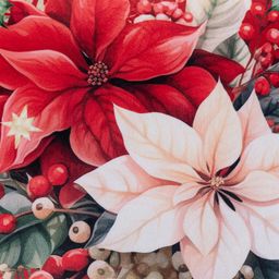 Sada 3 ks obliečok na vankúšiky RED POINSETTIA 45 x 45 cm - galéria #6