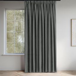 Zamatový záves FILUMI tmavo šedý 140 x 250 cm - galéria #1