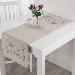 Behúň s výšivkou FIALOVÝ KOSATEC 40 x 110 cm - galéria #3