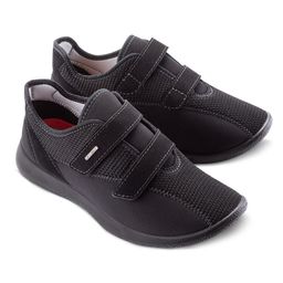Pánske ortopedické tenisky na suchý zips čierne - galéria #4