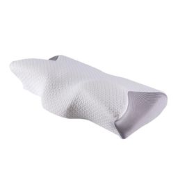Ergonomický vankúš z pamäťovej peny bielo-šedá 60 x 35 cm - galéria #4
