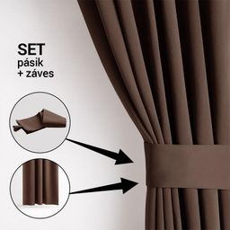 Zatemňovací záves blackout RESTILO tmavo hnedý 140 x 245 cm - galéria #3