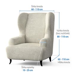 kreslo ušiak (š. 60 - 110 cm) - galéria #3