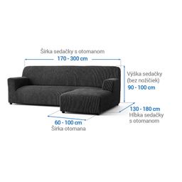 sedačka s otomanom vpravo (š. 170 - 300 cm) - galéria #3