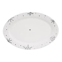 Porcelánový servírovací tanier oválny VLOČKA