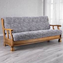 trojkreslo s drevenými rúčkami (š. 150 - 200 cm)