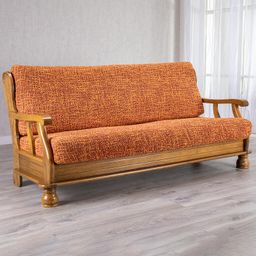 trojkreslo s drevenými rúčkami (š. 150 - 200 cm)