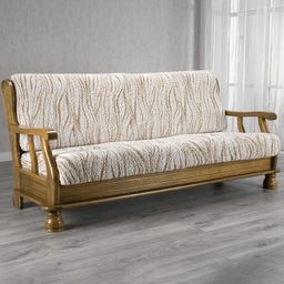 trojkreslo s drevenými rúčkami (š. 150 - 200 cm)